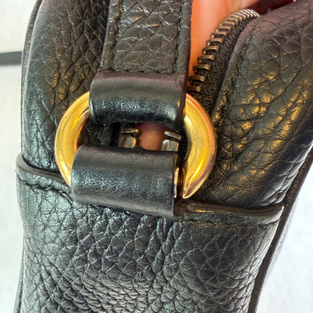 Gucci Small Soho Flap Crossbody in Black Pebbled Calf Leather — EUC + COA - Picture 10 of 11